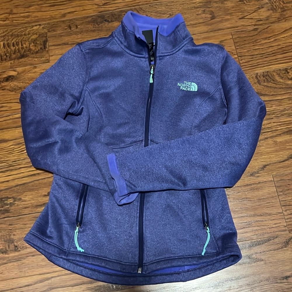 North Face full zip purple fleece lined